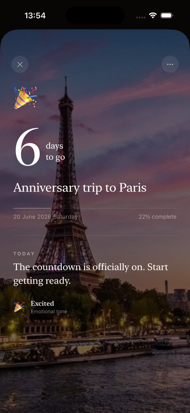 Closer countdown detail