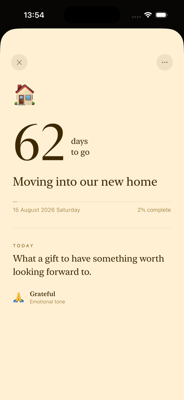 Closer grateful tone countdown